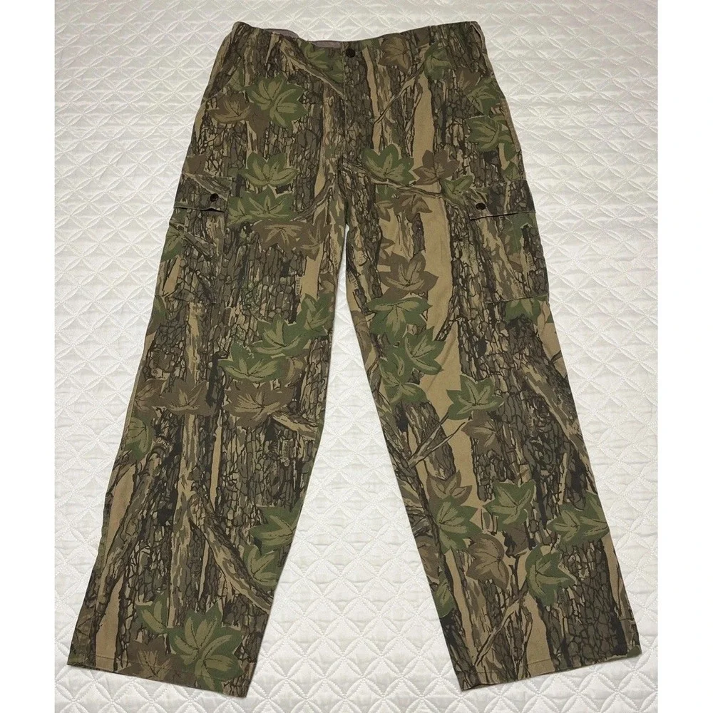 Winchester Trebark Camo Vintage Pants sz LG Cargo Hunting Pants Adjustable